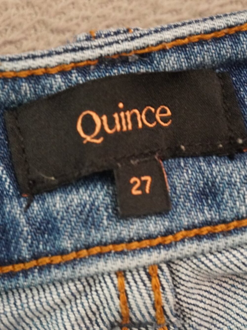 Quince Comfort Stretch High Rise Cropped Wide Leg Jeans Stormy Blue Sz 27x25 - Picture 2 of 16